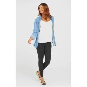 SPANX Ankle Length Ponte Knit Leggings Black Size 1X